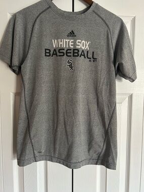 adidas Gray White Sox Baseball Short-Sleeve Tee